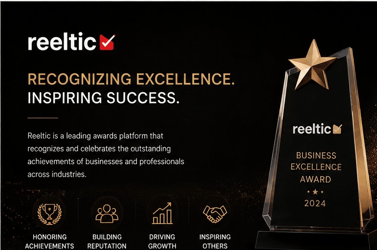 Reeltic Business Excellence Award trophy
